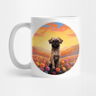 Colorful Brussels Griffon Bruxellois Puppy Dog Painting Mug